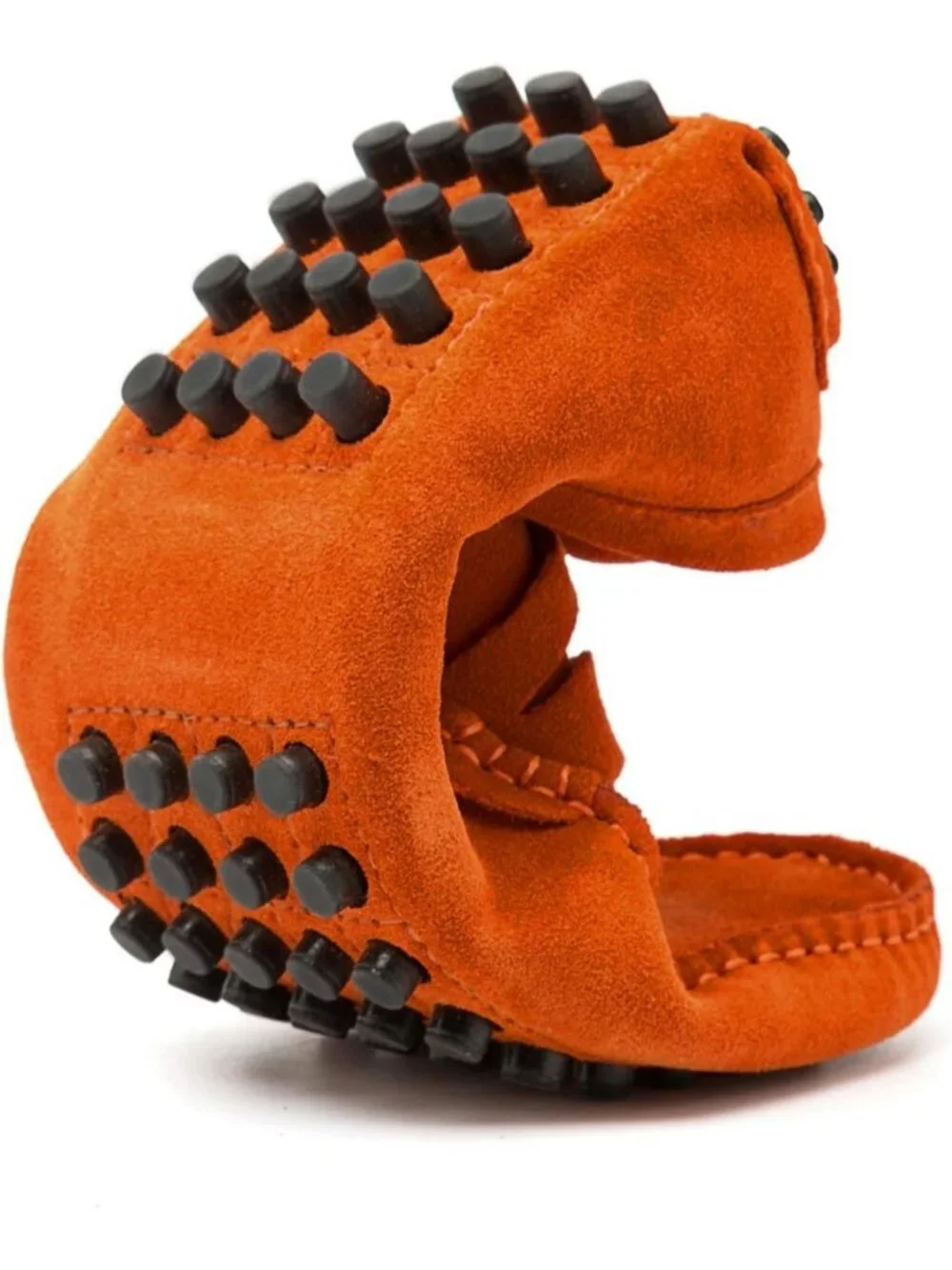 Go Tour Men's Orange Suede Leather Loafers Penny Slip On Flats Comfortable Shoes